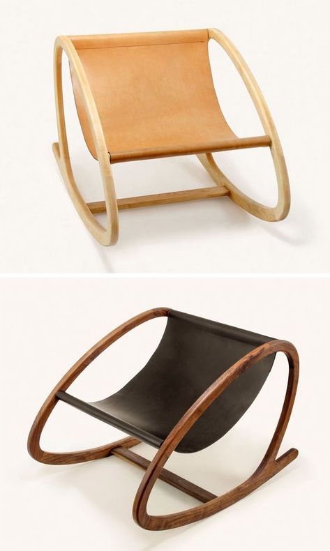 Furniture Design | Wye Rocking Chair Leather Rocking Chair, Plastic Chair Design, Wood Chair Design, Modern Rocking Chair, Rocking Armchair, Chair Design Wooden, Chair Design Modern, Furniture Design Chair, Dining Chair Design