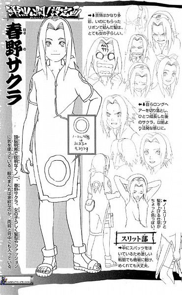 Sakura Haruno Naruto Clothing, Sakura Manga, Naruto Sketch, Naruto Images, Character Model Sheet, Naruto Drawings, Naruto Oc, Naruto Girls, Character Sheet