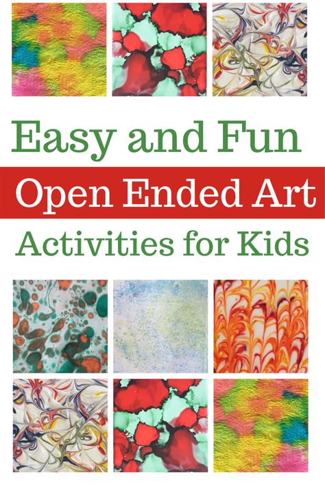 Open Ended Kindergarten Activities, Open Ended Art Projects, Open Ended Art For Kindergarten, Prek Open Ended Art, Open Ended Art Activities For Preschool, Open Ended Painting For Preschool, Open Ended Preschool Crafts, Open Art Preschool, Two Year Old Process Art