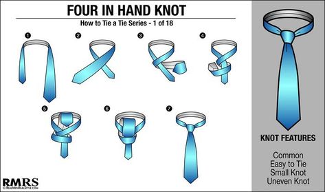 4 Tie Knots Every Man Must Know | Classic Necktie Knots For Men Balthus Knot, How To Tie A Necktie, Four In Hand Knot, Tie Knots Men, Eldredge Knot, Full Windsor Knot, Simpul Dasi, Bow Tie Knot, Tie A Necktie