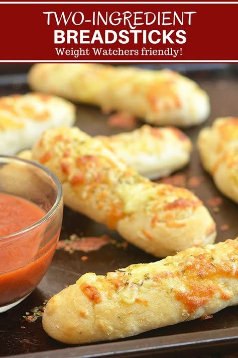 2 Ingredient Dough Breadsticks, Weight Watchers 2 Ingredient Dough, Ww Baking, Ww Bread, Ww Sides, Bagel Recipes, 2 Ingredient Recipes, Baked Recipes, Bread Sticks Recipe