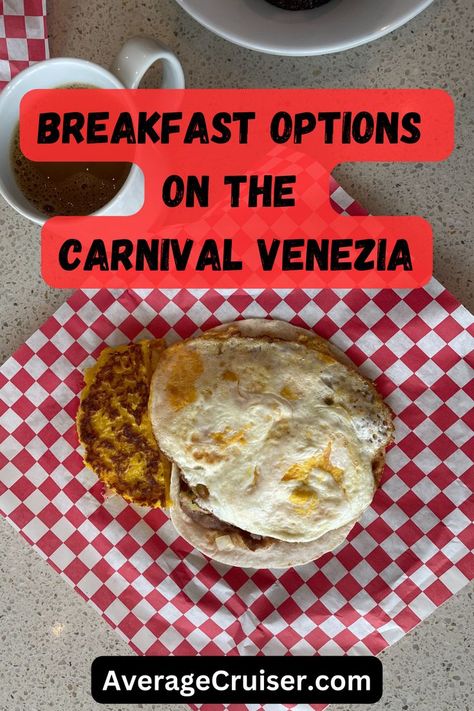 Check out the guide to where to find your breakfast spot on board the new Carnival Venezia! Carnival Miracle, Carnival Pride, Carnival Valor, Carnival Legend, Carnival Horizon, Carnival Sunshine, Carnival Vista, Main Dining Room, Carnival Breeze