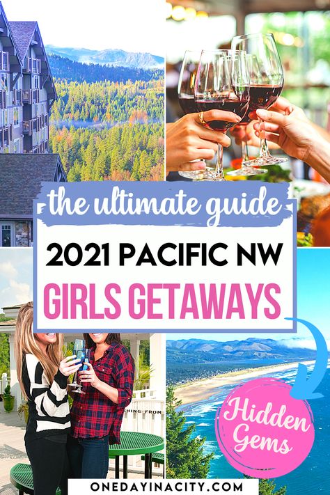 Ultimate Guide: 2021 Pacific NW Girls Getaways - Hidden Gems in Oregon and Washington State Pnw Vacation Ideas, Portland Oregon Bachelorette Party, Washington State Bachelorette Party, Oregon Bachelorette Party, Pnw Weekend Getaways, Bachelorette Portland Oregon, Oregon Day Trips, Pacific Northwest Itinerary, Friday Harbor Washington