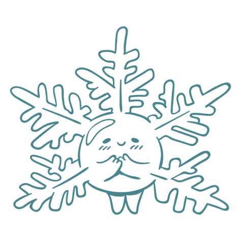 Christmas Embroidery Ideas, Snowflakes Drawing, Vector Portrait Illustration, Snowflake Craft, Doodle Characters, Quirky Illustration, Snow Fun, Christmas T Shirt Design, Holiday Icon