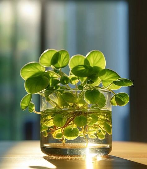 Plants In Glass Bowl, Water Plants Indoor, Beautiful Indoor Plants, Plants Grown In Water, Wandering Jew Plant, Plant In Glass, Indoor Plant Ideas, Home Gardening Ideas, Plants In Jars