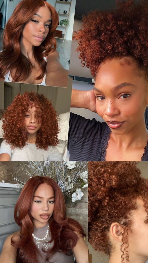 Red Hair On Brown Skin, Afro Hair Dye, Adore Hair Dye, Extreme Haircut, Haircut Transformation, The Wet Look, Before And After Hair, Hairstyle Easy, Hair Inspiration Long