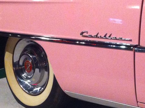 Pink Cadallic Aesthetic, Pink Cadillac Aesthetic, Elvis Pink Cadillac, Pink Beetle, Las Vegas Wedding Chapel, Pink Cars, Americana Aesthetic, Pink Cadillac, Pink Cottage