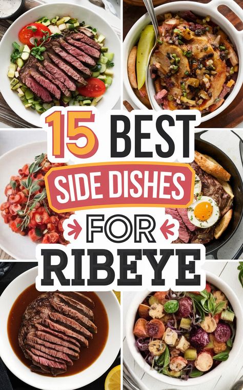 🥦🍴 Healthy and delicious side dish options to enjoy with your succulent ribeye steak! #ribeye #sidedishes #healthyeating Ribeye Steak Sides, Steak Dinner Side Dishes, Shaved Steak Recipe, Side Dishes For Ribs, Steak Ribeye, Glazed Baby Carrots, Parmesan Truffle Fries, Steak Dinner Sides, Steak Sides