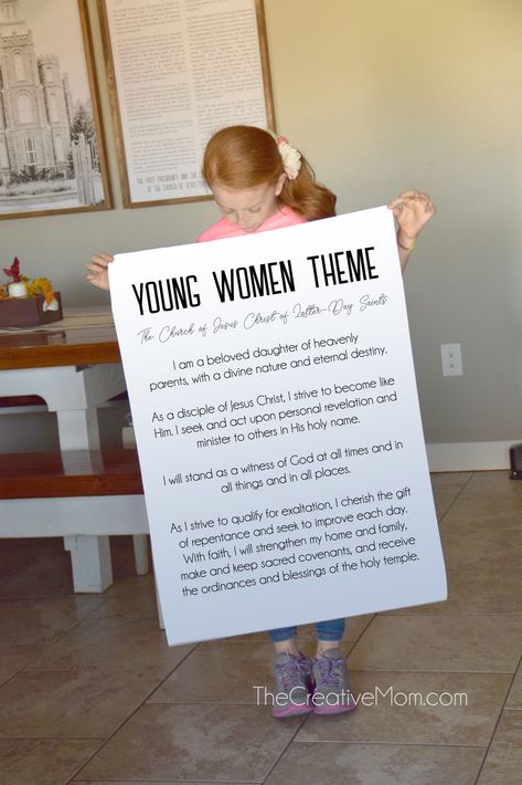 New Young Women Theme- Free Printable - The Creative Mom Yw Theme Printable, Young Women Theme Printable, Lds Activities, Mutual Activities, Yw Theme, Young Women Theme, Yw Lesson, Lds Yw, Yw Activities