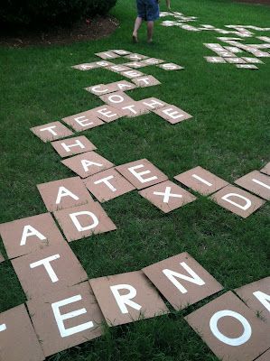 Backyard Scrabble! Outdoor Scrabble, Outdoor Summer Activities, Diy Lawn, Outdoor Games For Kids, Yard Games, Backyard Games, Summer Activities For Kids, Backyard Fun, Outdoor Games