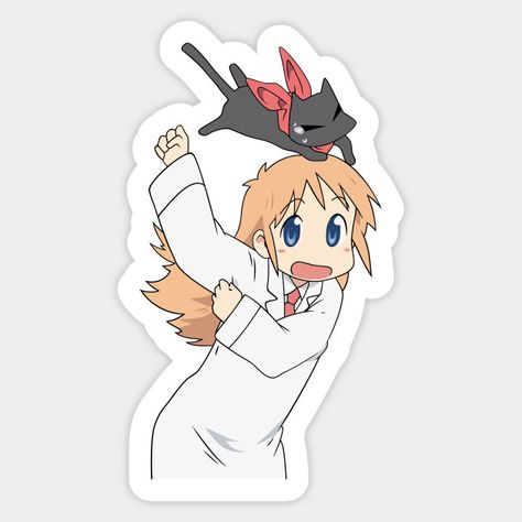 Nichijou Stickers, Hakase Nichijou, Cat Talk, Ordinary Life, Meme Stickers, Silent Hill, Kawaii Stickers, Anime Stickers, Cupcake Toppers