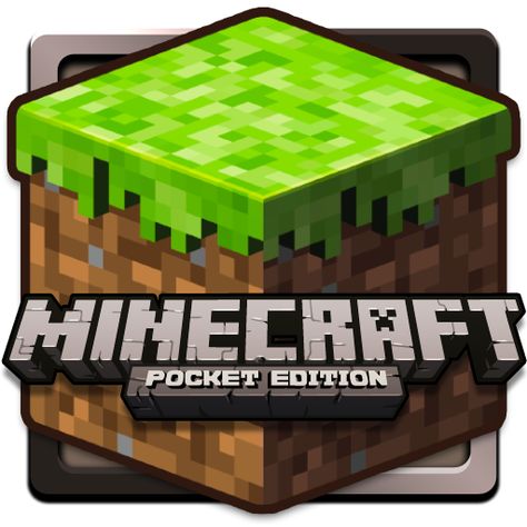 Icon for Minecraft Pocket Edition. Minecraft Logo, Minecraft Printables, Minecraft Pocket Edition, Frutiger Aero, Minecraft Tips, Unicorn Invitations, Minecraft Pe, How To Play Minecraft, Education Logo