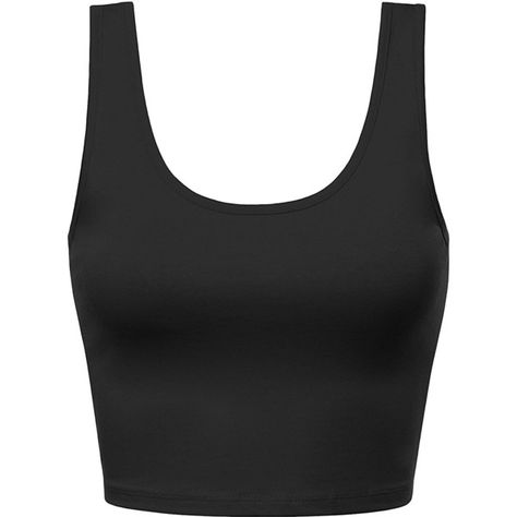 Crop Tops Black Women, Black Tank Top Cropped, Black Tank Top Png, Plain Black Tank Top, Black Tank Top Outfit, Plain Black Crop Top, Basic Black Top, Black Tanktop, Black Cropped Tank Top