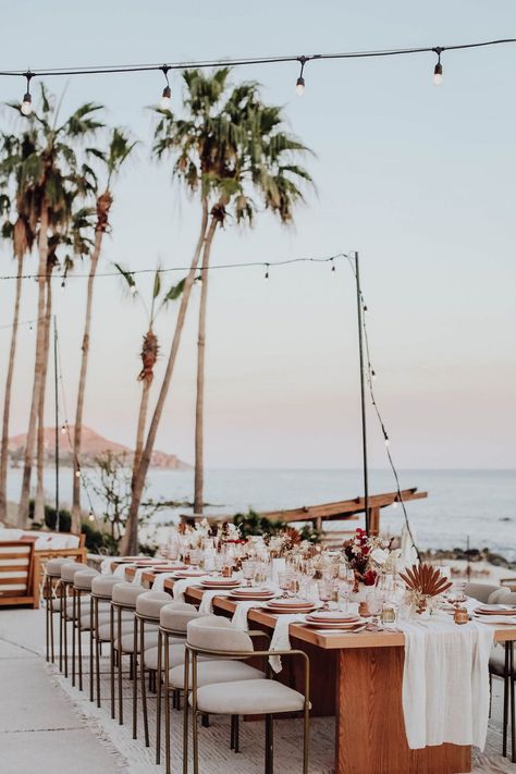 Whoa. This Hotel Has Over Five Venue Spaces With Ocean Views International Elopement, Hilton Los Cabos, Ocean View Wedding, Hilton Wedding, Los Cabos Wedding, Infinity Pools, Modern Wedding Venue, Honeymoon Spots, Cabo Weddings