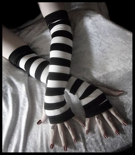 White Arm Warmers, Striped Arm Warmers, Black And White Gloves, Long White Gloves, Yoga Light, Striped Gloves, Gloves White, Evening Gloves, Cotton Gloves