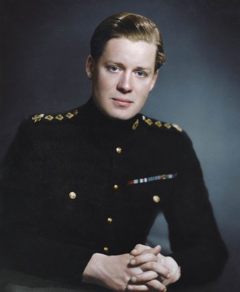 Lady Diana’s father as a young man. Charles Spencer on Twitter: "Thanks so much @marinamaral2 for turning one of my favourite black and white pictures of my father into this beautiful colour image. Louis Spencer, Lady Spencer, John Spencer, Spencer Family, Charles Spencer, Princess Diana Pictures, Sherman Tank, Army Day, Father John