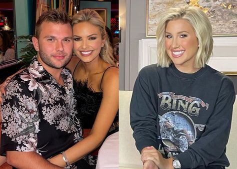 'Chrisley Knows Best' cast member Chase Chrisley's fiancé, Emmy Medders, confirmed they split before getting engaged on Savannah Chrisley's podcast. Find out why Savannah feels she has to wait to get married and have a baby now that Todd and Julie Chrisley are headed to prison. Savanna Chrisley Short Hair, Savannah Chrisley Outfits, Julie Chrisley Recipes, Julie Chrisley Hair, Emmy Medders, Savannah Chrisley Hair, Savannah Crisley Hair, Savannah Chrisley Short Hair, Savannah Crisley