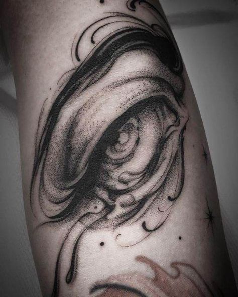 Ojo Tattoo, Sacred Art Tattoo, Arte Hippy, Tattoo Illustration, Tattoo Art Drawings, Dark Tattoo, Time Tattoos, Black Ink Tattoos, Eye Tattoo