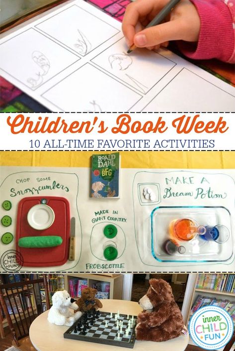 These Children's Book Week activities will help foster a love of reading that could last a lifetime. We curated a list of ten of our all-time favorite children's book week activities for creative crafts, party ideas, and more to make reading super fun for kids of all ages! Storybook Week Activities, Book Week Ideas Activities For Kids, Book Club Ideas For Kids, Reading Week Ideas Activities, Reading Week Activities, Book Week Activities For Kids, Library Week Activities, Library Activities For Kids, Book Week Activities