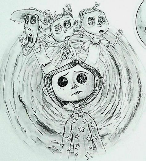 Tim Burton Drawings Style, Coraline Drawing, Tim Burton Drawings, Kon Bleach, Nature Tattoo Ideas, Lion Art Tattoo, Cute Horror, Coraline Art, Tim Burton Art