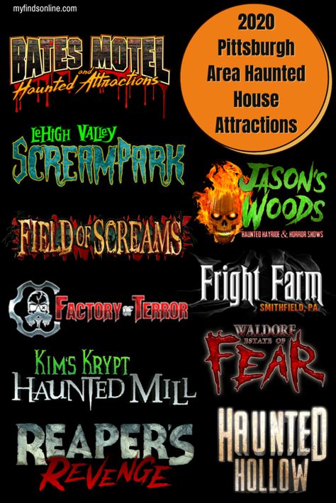 Halloween Town Sign, Haunted House Descriptive Writing, Haunted House Sign, Haunted House Attractions, Spook Houses, Pittsburg Pa, Halloween Attractions, Haunted Woods, Haunted Hayride