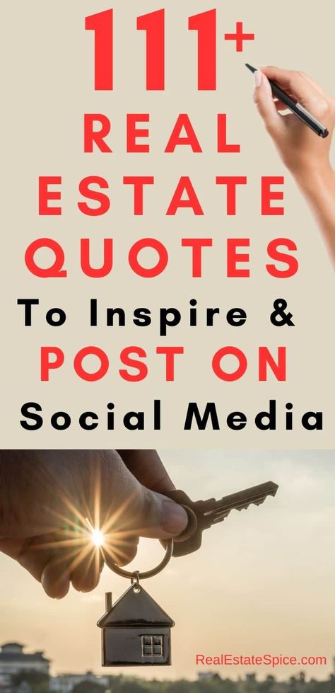 100+ Real Estate Quotes: Inspiring & Social Media Worthy! Real Estate Quotes For Buyers, Positive Real Estate Quotes, Realtor Marketing Ideas Quotes, Tip Tuesday For Real Estate, Real Estate Fun Facts Social Media, Just Closed Real Estate Post, Free Real Estate Social Media Posts, Motivational Real Estate Quotes, March Real Estate Posts