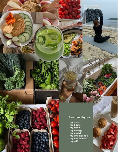 #healthy #eat #inspiration #collage Healthy Eating Collage, Fruit Vision Board, Healthy Eating Vision Board Pictures, Eating Healthy Vision Board Ideas, Eat Healthy Wallpaper, Food Collage Wallpaper, Healthy Food Collage, Healthy Eating Vision Board, Vision Board Success