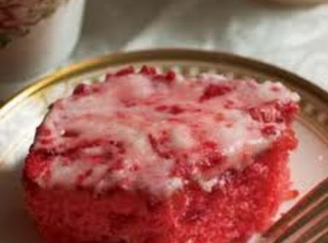 Strawberry Jell-O Cake #justapinchrecipes Strawberry Cake With Jello, Strawberry Sheet Cake Recipe, Cake With Jello, Strawberry Sheet Cake, Strawberry Sheet Cakes, Sheet Cake Recipe, Jello Cake, Strawberry Cake Recipes, Sheet Cake Recipes