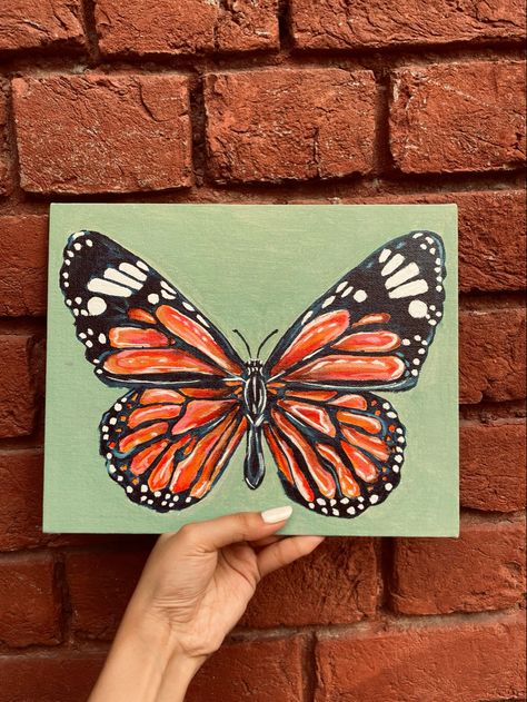 #butterfly #monarch #aesthetic #acrylic Monarch Aesthetic, Butterfly Monarch, Butterfly Aesthetic, Butterfly Painting, Monarch Butterfly, Painting Art, Art Ideas, Art Painting, Living Room