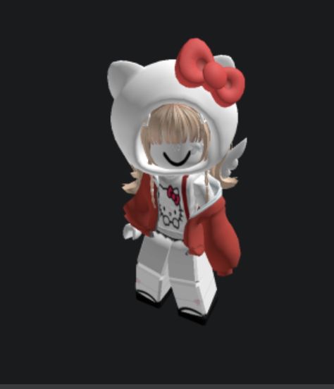 Roblox Hello Kitty Avatar, Hello Kitty Roblox Avatars, Hello Kitty Avatar, Spiderman Hello Kitty, Outfits Roblox, Games Roblox, Cool Avatars, Roblox Fits, Roblox Avatars