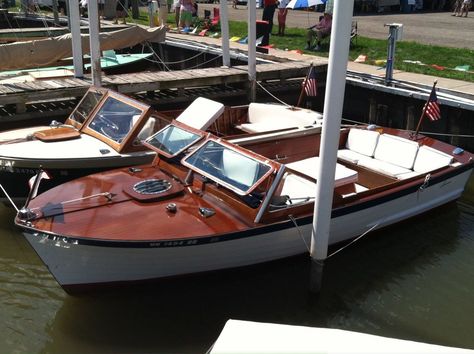 Wooden boat with Mahogany decks Lyman Boats, Wooden Boat Kits, Mahogany Decking, Wood Boat Plans, Being Outdoors, Plywood Boat, Boat Restoration, Wooden Boat Building, Build Your Own Boat