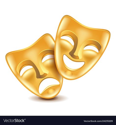 Theatre masks isolated on white Royalty Free Vector Image Acting Masks Drawing, Mask Theatre, Masks Theatre, Theatre Clipart, Theatre Masks Drawing, Theatrical Masks Drawing, Acting Masks, Theatre Symbol, Theater Symbol Mask