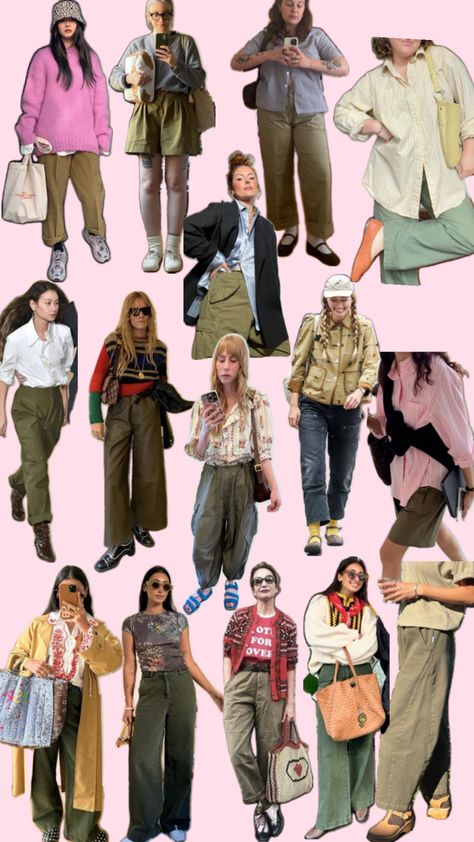 Khaki Trousers Outfit, Trousers Outfit, Trouser Outfit, Khaki Trousers, Style And Grace, Green And Khaki, Edgy Outfits, Winter Wardrobe, Spring Outfits