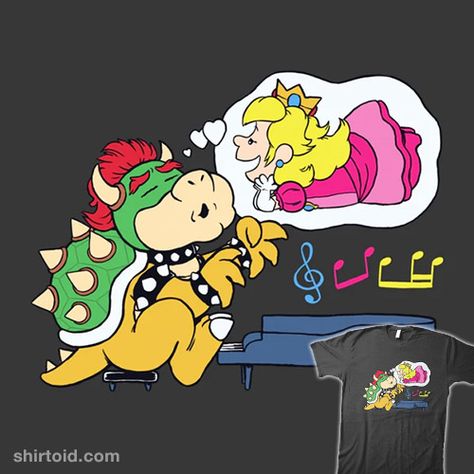 Peaches Peaches Peaches #bowser #comic #comics #gaming #peanuts #piano #princesspeach #supermariobros #videogame #yellovvjumpsuit Bowser Singing Peaches, Bowser Comic, Bowser Playing Piano, Bowser And Princess Peach, Bowser X Peach, Schroeder Peanuts, Bowser And Peach, Day Of The Shirt, Doodle Ideas