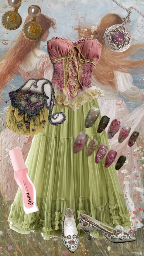 Flower Fairy Outfit 🧚‍♀️ #fairycore #fairy #fairyoutfit #flowerfairy #outfit #outfitinspo Earth Fairy Aesthetic, Flower Fairy Outfit, Fairy Aesthetic Outfit, Fairycore Outfit, Earth Fairy, Flower Costume, Fairy Outfit, Fairycore Fairy, Fairy Clothes