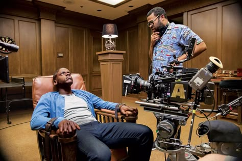 John Singleton Director, Get Out Movie Scenes, Movie Sets Aesthetic, On Set Aesthetic, Get Out Movie, Racial Harmony, Get Out 2017, Catherine Keener, Get Out