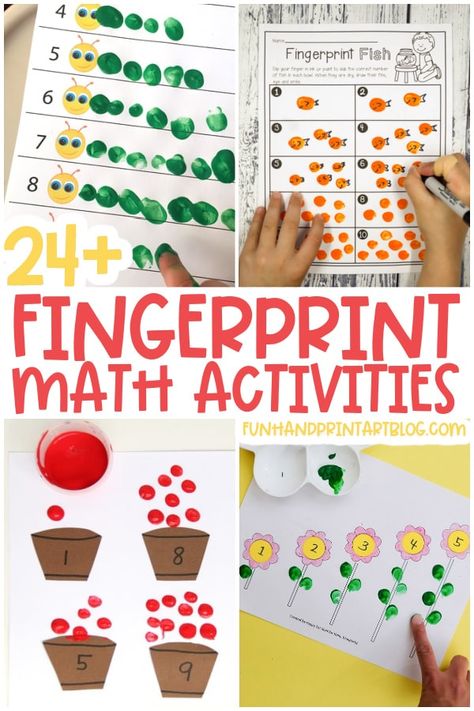 Make learning numbers and counting fun with these Fingerprint Math Activities. Preschoolers will count fingerprints in a variety of themes! Numbering Activities Preschool, Math Number Activity For Preschool, Preschool Crafts Counting, Fingerprint Activities For Preschool, Art Math Activities Preschool, Kindergarten Math Art Projects, Maths Number Activities, Counting Activity For Kindergarten, Kindergarten Numeracy Activities