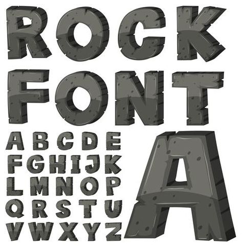 Alphabet Design Fonts, Block Letter Fonts, Lettering Fonts Design, Idle Game, Tattoo Lettering Design, Letter Fonts, English Fonts, Alphabet Letters Design, Text Logo Design