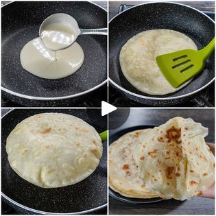 Roti Recipe Easy, Liquid Dough, Batter Bread, Roti Recipe, Flatbread Recipes, Garlic Recipes, No Knead, Dough Recipe, Quesadillas