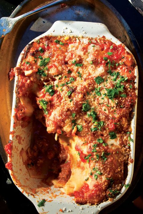 This hearty lasagne from Rubirosa in New York City is made with sweet fennel sausage and tiny meatballs. Arizona Recipes, Tiny Meatballs, Sausage Lasagna, Fennel Sausage, Italian Night, Lasagne Recipes, America Food, Sweet Italian Sausage, Pasta Sauces