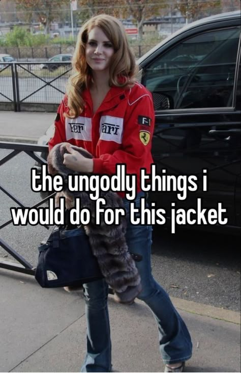 Lana Del Rey F1 Jacket, Lana In Ferrari Jacket, Lana Del Rey Racing Jacket Merch, Lana Ferrari Jacket, Lana Racing Jacket, Lana Del Rey Racing Jacket Outfit, Ldr Racing Jacket, Lana Ferrari, Lana Del Rey Racing Jacket