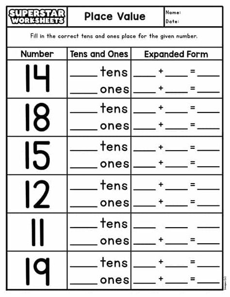 Place Value Decimals, 3rd Grade Place Value, Summer School Math, Superstar Worksheets, Worksheets For Class 1, Place Value Activities, Place Value Worksheets, Cvc Words Kindergarten, First Grade Math Worksheets