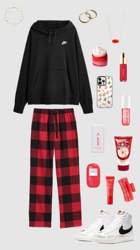 #outfitinspo #christmas Christmas Outfits For Teens, Preppy Christmas Outfit, Christmas Outfit Inspiration, Cute Christmas Outfits, Xmas Outfits, Cute Nike Outfits, Cute Lazy Outfits, Cute Lazy Day Outfits, Cute Outfits For School