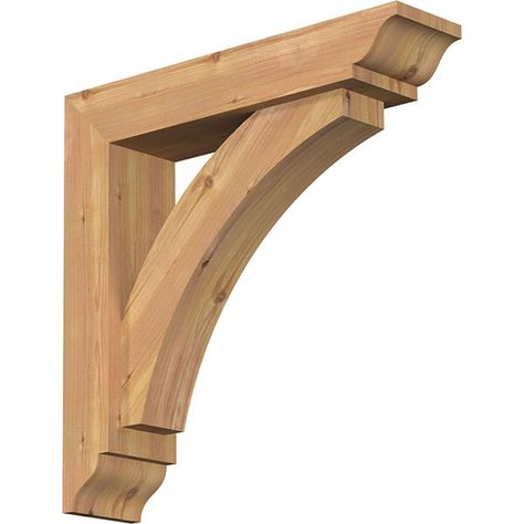 Rustic Wood Brackets - Quality Cedar Brackets - Made to Last > Rustic Corbels & Brackets > Ekena Millwork Porch Brackets, House Front Porch, Wood Corbels, Wood Shutters, Wood Detail, Wood Brackets, Faux Wood, House Front, Ekena Millwork