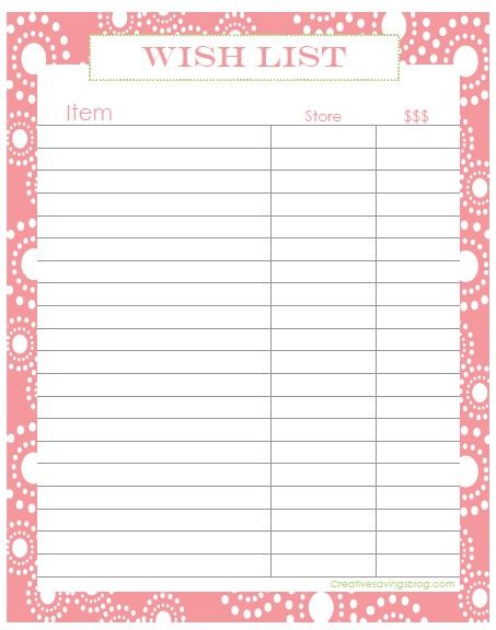 Use this printable Wish List to keep track of items throughout the year. It's an easy-to-reference tool that will help you remember what you need {or want!} Christmas List Printable, Christmas Wish List Template, Christmas List Template, Wishlist Template, Teacher Wish List, Organized House, List Printable, Thanksgiving Quotes, Free Christmas Printables