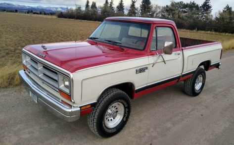 This 1986 Dodge "Power Ram" Pickup is in exceptional condition, with the preferred combination of 4WD, short bed, and single cab design, and a reliable 318 under the hood - selling at no reserve.  #Dodge Dakota Truck, Ram Power Wagon, Power Ram, Dodge Pickup Trucks, Old Dodge Trucks, Cummins Trucks, Dodge Ram Pickup, Dodge Pickup, Vintage Pickup Trucks