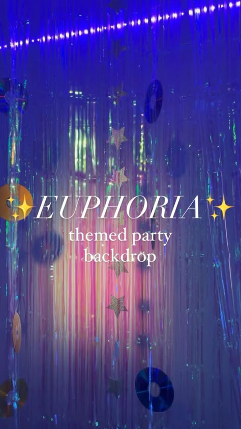 Euphoria Themed Party, Photo Backdrop Diy, Sweet 16 Party Themes, 15th Birthday Party Ideas, 18th Birthday Party Themes, Neon Birthday Party, Sweet Sixteen Birthday Party Ideas, Glow Birthday Party, 17th Birthday Ideas