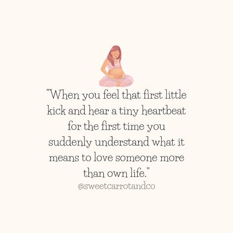 💓"When you feel that first little kick and hear a tiny heartbeat for the first time you suddenly understand what it means to love someone more than own life."✨🥰 @sweetcarrotandco 

.
.
.
.
.
.
.
.

#sweetcarrotandco #pregnancy #pregnant #baby #newborn #motherhood #maternity #love Im Pregnant Quotes, Pregnant Mom Quotes, Pregnant Quotes, Hospital Bag Checklist, Heart Warming Quotes, I'm Pregnant, First Time Parents, Pregnancy Quotes, Pregnancy Care