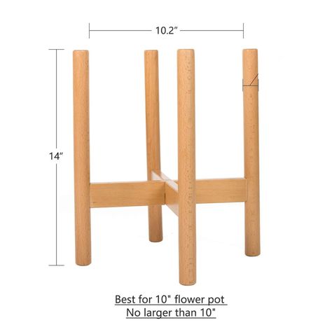 Mid Century Plant Stand - Best Fits 10'' Flower Pot - Wood Indoor Planter Holder - Modern Home Decor (Planter Not Included) (Wood): Amazon.ca: Patio, Lawn & Garden Mid Century Plant Stand, Planter Holder, Century Plant, Mid Century Wood, Corner Plant, Indoor Flower Pots, Wooden Wine Rack, Wooden Plant Stands, Wood Plant Stand