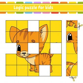 Learning numbers. | Premium Vector Pet Games For Kids, Funny Christmas Photos, Science Gadgets, Cat Jigsaw Puzzle, Logic Puzzle, Christmas Photo Frame, Puzzle For Kids, Game For Children, Alphabet Worksheets Preschool